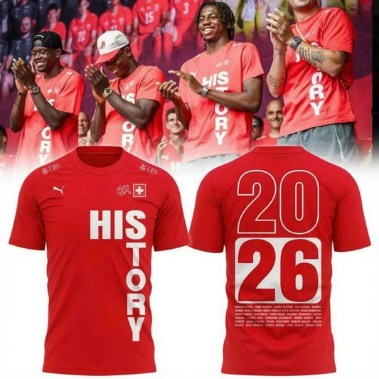 Switzerland National Team “HISTORY 2026” Limited Edition T-Shirt - BrosTees