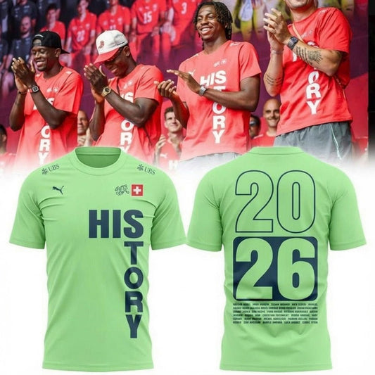Switzerland National Team “HISTORY 2026” Limited Edition T-Shirt - BrosTees