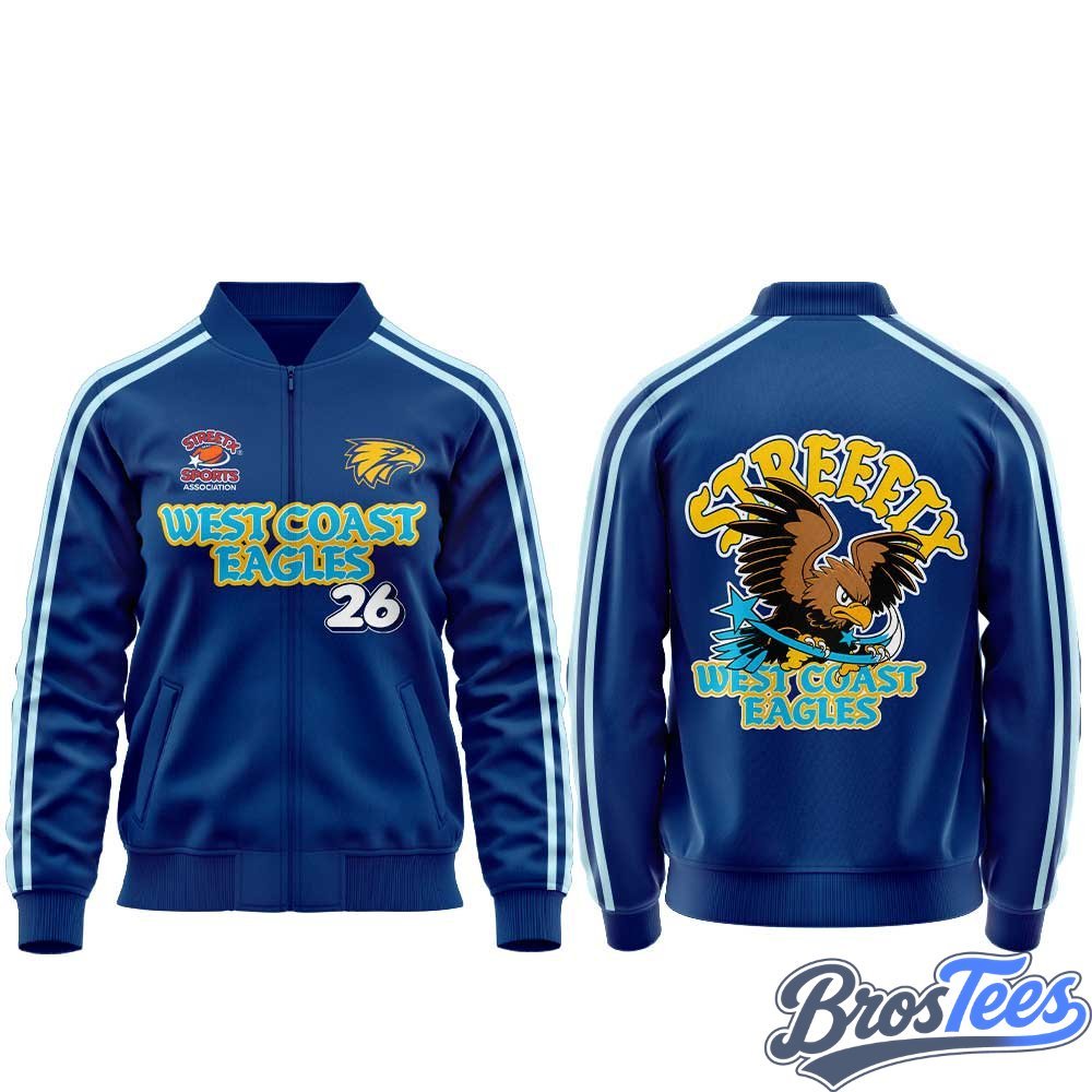 West Coast Eagles x StreetX 2026 Limited Edition Bomber Jacket - BrosTees