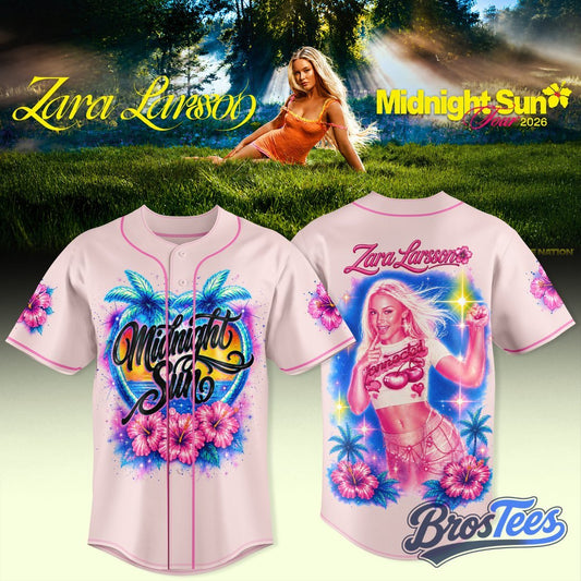 Zara Larsson – Midnight Sun AUS & NZ Tour 2026 Exclusive Baseball Jersey - BrosTees